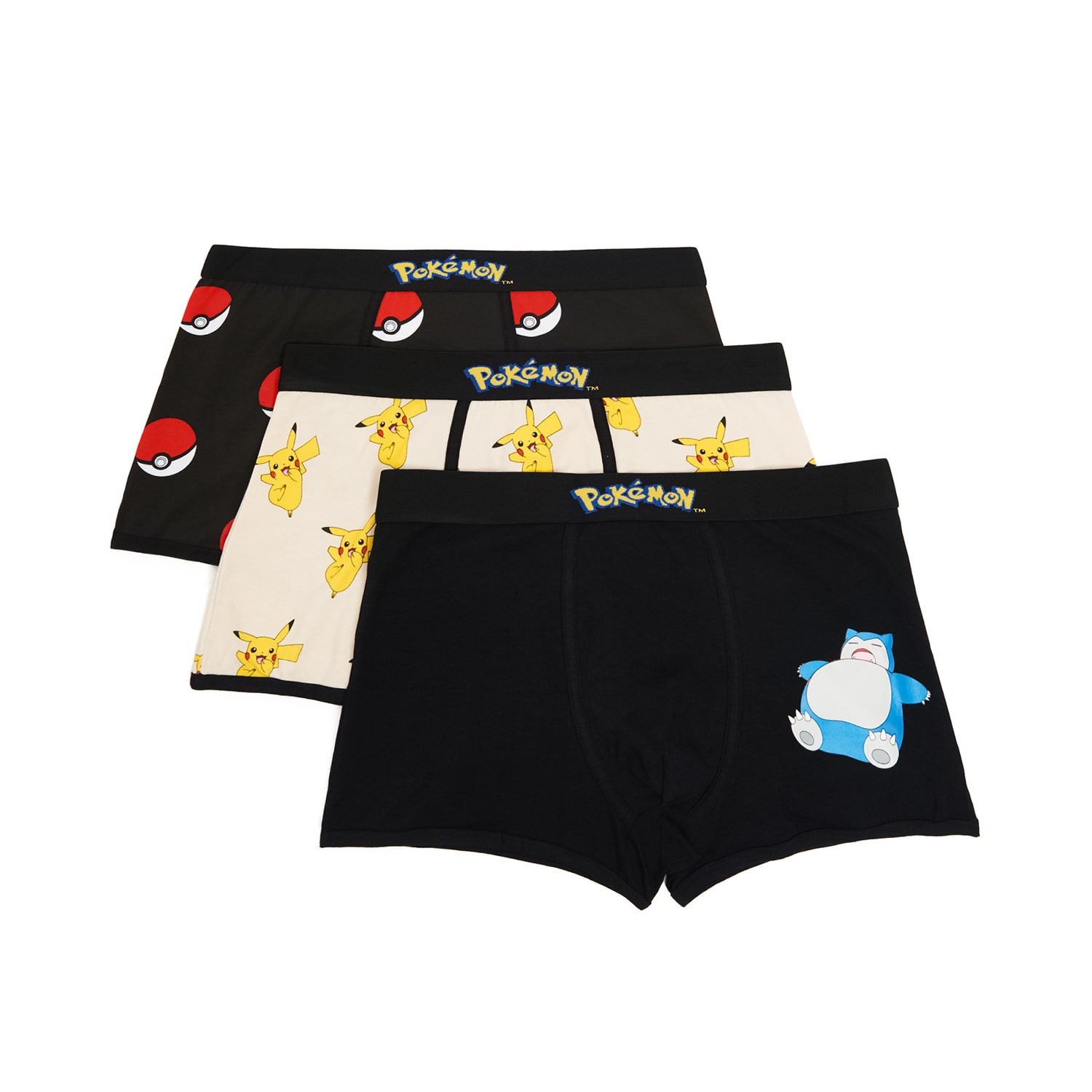 Cropp - Súprava 3 boxeriek Pokémon - Žltá