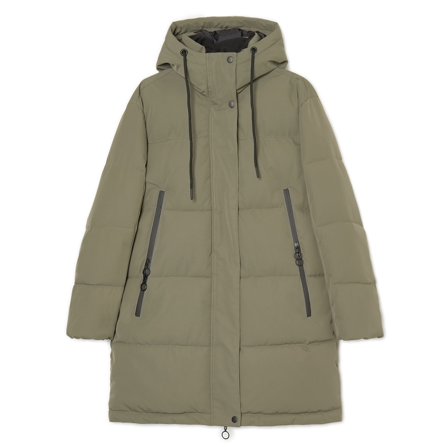 Cropp - Kabát s kapucňou - Khaki