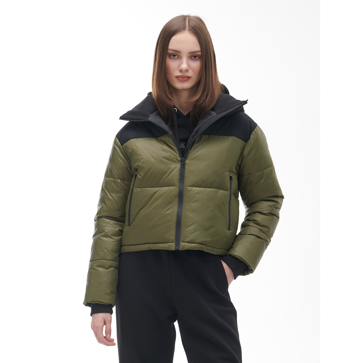 Cropp - Bunda s kapucňou - Khaki