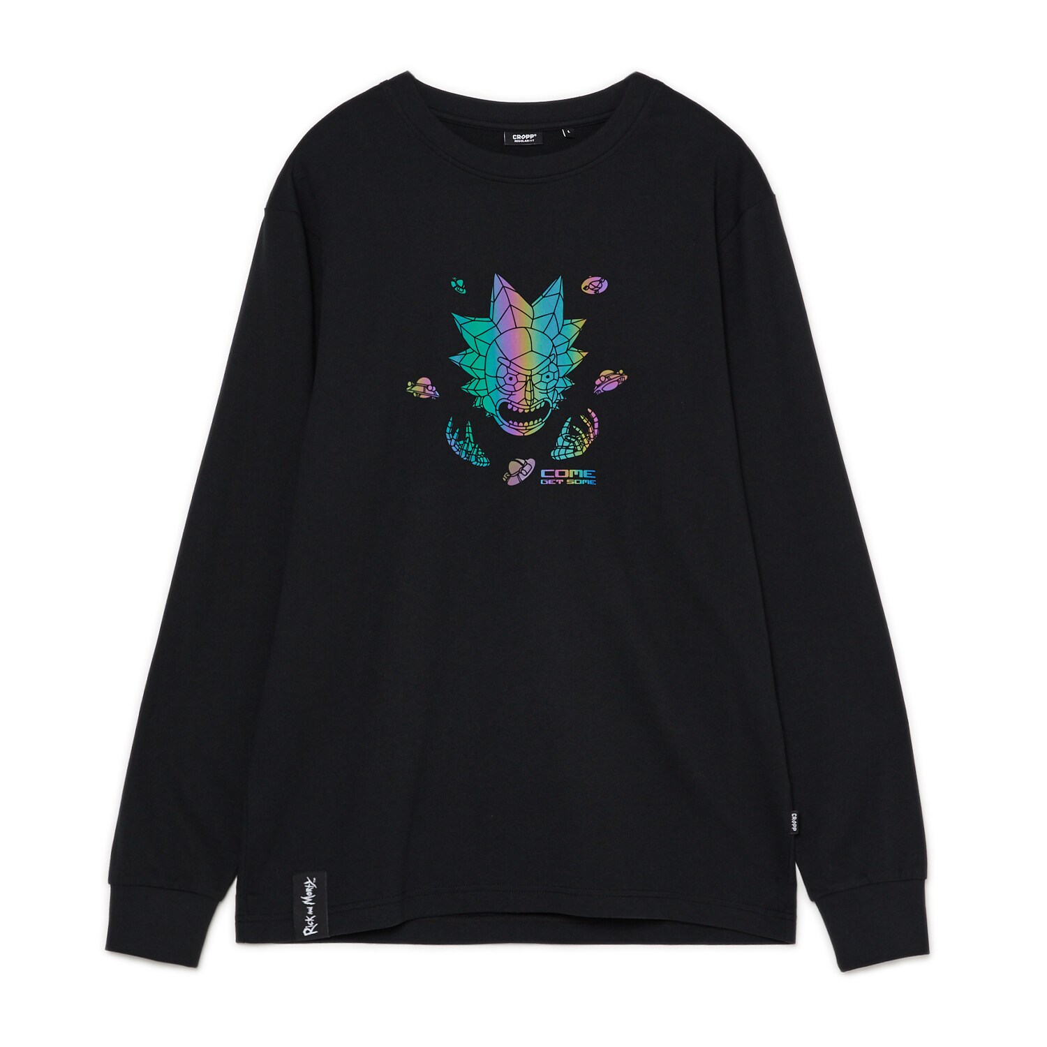 Cropp - Tričko s dlhými rukávmi Rick and Morty - Čierna