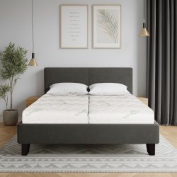 Posteľ čalúnená ZEFIRA + lamelový rošt + matrac EMI